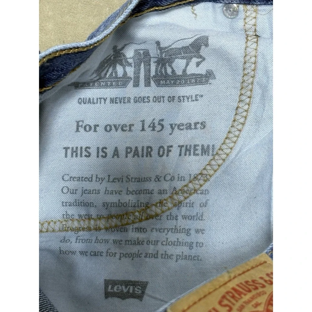 Levi's 505 Jeans Men 32W 29L Blue Regular Fit Straight Leg Cotton PC9-00505-4891